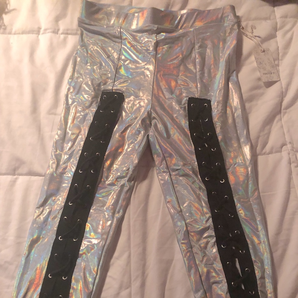 New never used Forever 21 Holographic leggings
